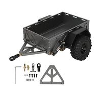 YYALYYON per 1/18 Rimorchio per Gancio per Auto RC in Lega di Alluminio ad Alta Resistenza con Pneumatici in Gomma, Resistente allo Scivolo, Impermeabile, Design Realistico, (Tu colora)