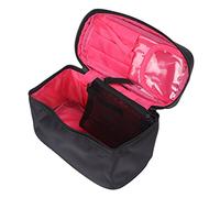 YYALYYON per borsa per cosmetici, organizer con doppia cerniera, tessuto in nylon portatile, tasca elastica, facile pulire