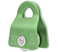 YYALYYON Puleggia mobile per arrampicata su roccia in discesa 20KN con cuscinetto mobile Puleggia con piastra laterale per roccia Verde