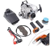 YyanLAK 449 CC Dirtbike Motore Minimoto, 2 Tempi Pull Start Mini Kit Motore e Serbatoio del Carburante, Cilindro Singolo, Mini Motore, Forza, per Pocket Bike Mini Dirt Bike ATV Scooter