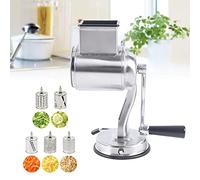 YyanLAK Grattugia a tamburo in acciaio inox, per patate, con 5 tamburi, ideale per cetrioli, formaggi e noci, carote