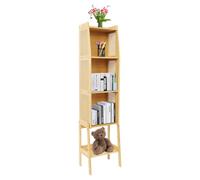 YyanLAK Libreria moderna, scaffale sottile, armadietto, comodino a 3 - 4 - 5 livelli per libri, snack, tazze, decorazioni, vasi da fiori (5 livelli)