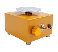 YyanLAK Mini macchina del disco ceramico, 24W disco ceramico elettrico lavoro ceramico macchina di formatura è ampiamente usato nelle lezioni scolastiche, negozi di ceramica fai da te (giallo)