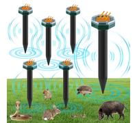YYAQZD Scaccia Talpe Ultrasuoni Solare 6 Pezzi,Dissuasori per Talpe Professionali,Contro Talpe,Scaccia Talpe con Impermeabile,Respinge Le Talpe e Serpente,Gopher per Giardini e Prati