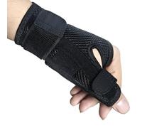 YYAQZD Tutore Pollice, Reversibile Supporto Stecca per Pollice per Diurno e Notturno, Stabilizzatore per Pollice Traspirante per Artrite, Tendinite, Distorsioni e Dolore al Pollice (Nero)