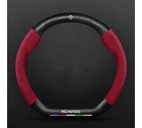 YYASWED Coprivolante, per MG HS 2018-2023 2024,Traspirante Coprivolante,Durevole Coprivolante,Copri Volante per Auto,Volante Antiscivolo,F-D