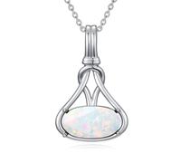 YYB Collana con ciondolo a forma di nodo d'amore con pietra preziosa semplice da donna, regalo per la festa della mamma, regalo di compleanno per donne, moglie, Natale, Medio, Base, Non pietra