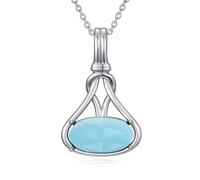 YYB Collana con ciondolo a forma di nodo d'amore con pietra preziosa semplice da donna, regalo per la festa della mamma, regalo di compleanno per donne, moglie, Natale, Medio, Base, Non pietra