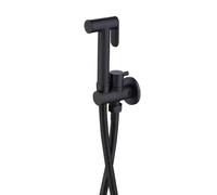 YYBAO Spruzzatore per Bidet Nero, Acqua Fredda Bidet Portatile Kit a Parete Ottone Doccetta per Bidets a Mano con Tubo e Supporto, per Igiene Personale Doccia Bagno WC