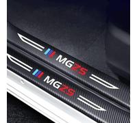 YYBCDSA 4 Pezzi Battitacco Adesivi Soglie Porte, per MG ZS 2020-2023 Fibra di Carbonio AntiGraffio Protezione Battitacco Prevenire Usura AntiGraffio