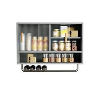 YYBHKHBY Armadietto Sospeso per Medicinali, Versatile Contenitore per Bagno,Credenza da Cucina, Scaffale Soggiorno,Organizer per Bagno Cucina Soggiorno Sala da Pranzo,Grigio,80x50cm