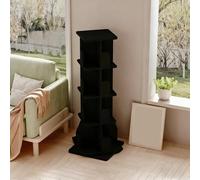 YYBHKHBY Girevole A 360° Libreria Vintage in Legno,Tour De Bibliothèque Rotative À 4 Étages,Moderna Scaffalatura Aperta,Mobiletto Multiuso for Camera Da Letto Soggiorno,Nero,127.5x51.5x51.5cm