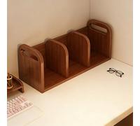 YYBHKHBY Libreria Verticale Da Tavolo,Portariviste Da Scrivania Per L'ufficio,Scaffales Angolare A L Universale,Scaffale Verticale Per L'ufficio Domestico Soggiorno Camera,Walnut,50x20cm