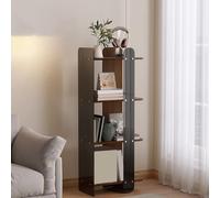 YYBHKHBY Moderna Scaffalatura Aperta,Scaffale Stretto,Libreria A 4 Ripiani Indipendente,Organizzatore Multiuso Per Ufficio Soggiorno Camera Da Letto Camera Dei Bambini,Walnut,115x46x26.5cm