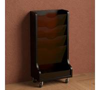 YYBHKHBY Scaffale Girevole A 3 Ripiani,Portariviste Da Terra,Girevole A 360° Libreria Mobile,Espositore Per Cataloghi Di Giornali E Riviste Per Soggiorno Camera Da Letto Studio,Black 1,68x21x34cm