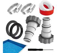 yybng Adattatore Per Tubo Piscina Da 3.18 A 3.81 Cm - Fascette Per Tubo Piscina Da 3.18 A 3.81 Cm,Ricambi per Backflush Riscaldatore Utenti Professionisti e Principianti