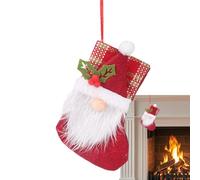 yybng Calze Per Natale | Calze In Tessuto Non Tessuto - Decorazioni Natalizie Bambola Senza Volto,Per L'Albero Il I Cioccolatini I Premi I Dolciumi La Festa Natalizia