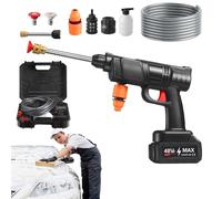 yybng Lavapressione Senza Fili | Lavapressione Elettrica Senza Fili ad Alta Pressione,Macchina Pulitrice Elettrica con Tubo da 5m per Lavaggio Auto Bagno Animali Domestici Pavimenti Piante e Camion