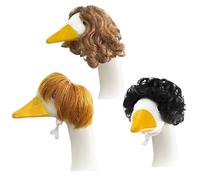 yybng Paroch Duck Wigs,3 Pezzi Parrucca da Giardino per Travestimento - Capelli Divertenti Copricapo Decorativo Stagionale Per Compleanno Festa Primavera