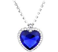 YYCFB Collana con Ciondolo in Cristallo Collana con Cuore Titanico dell'Oceano, Regalo di San