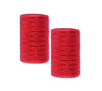 YYCRAFT Confezione da 2 nastri a rete metallica in poliestere da 15,2 cm (totale 18,4 m) - rosso