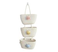 YYDPYZBD Cesto portaoggetti A 3 Livelli, Organizzatore di Stoccaggio Porta Borsa Parete per Camera da Letto Soggiorno Bagno-Bianco + Api