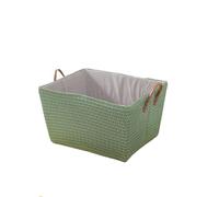 YYDPYZBD Cesto portaoggetti di Stoccaggio Pieghevole Giocattolo Paglia con Maniglia Vestiti Sporchi Articoli Diversi-Verde 45 * 35 * 25