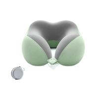 YYDPYZBD Cuscino cervicale Supporto per La Testa A 360 Gradi Forma di U con Scatola Stoccaggio Viaggi Rimovibile-Verde