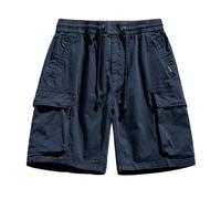 YYDPYZBD Pantaloncini da Uomo Cargo Multitasche Spiaggia Jogging Uomo-blu02-36