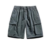 YYDPYZBD Pantaloncini da Uomo Cargo Multitasche Spiaggia Jogging Uomo-grigio02-34