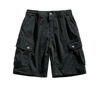 YYDPYZBD Pantaloncini da Uomo Cargo Multitasche Spiaggia Jogging Uomo-nero03-31