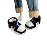 YYDPYZBD Pantofole Uomini E Donne Borsa Invernale con Casa Interna Antiscivolo può Essere Indossato Fuori Peluche Scarpe di Cotone-nero-38-39