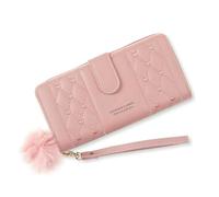 YYDPYZBD Portafoglio da donna Women Long Wallet Pu Leather Call Card Coin Borse Multi Organizer Cell Phletlet Borse-rosa