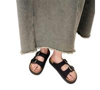 YYDPYZBD Sandali da Donna Flops Flip per Esterni Scarpe Casual Beach Sandals retrò Sandali-nero-37
