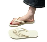 YYDPYZBD Sandali Flop Da Donna Flip Sluppeggiatori Estivi, Piatti Per Donne, Suola Morbida Anti-slittamento, Scarpe Comfort Sulla Spiaggia-bianco-35-36