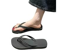 YYDPYZBD Sandali Flop Da Donna Flip Sluppeggiatori Estivi, Piatti Per Donne, Suola Morbida Anti-slittamento, Scarpe Comfort Sulla Spiaggia-nero-35-36