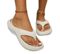 YYDPYZBD Sandali Piattaforma Spessa Flip Per Donne Clip Di Punta Non Slip Slifori Da Donna-bianco-37