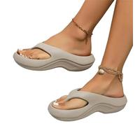 YYDPYZBD Sandali Piattaforma Spessa Flip Per Donne Clip Di Punta Non Slip Slifori Da Donna-grigio-39