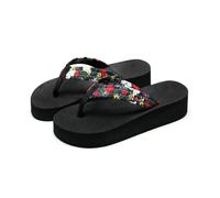 YYDPYZBD Sandali Summer's Summer Eva Slipper Boemian Nastro Raso Flip Flop Beach Simple Leisure Women Scarpe-fondo Spesso Nero-36