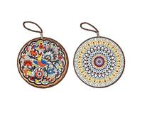 YYDPYZBD Tovagliette all'Americana Portapentole Decorative con Stand, Cuscinette Resistenti al Calore per Tazze di tè E Piatti-Cento Uccelli + Fiorente Giorno