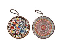 YYDPYZBD Tovagliette all'Americana Portapentole Decorative con Stand, Cuscinette Resistenti al Calore per Tazze di tè E Piatti-Cento Uccelli + Rabbia
