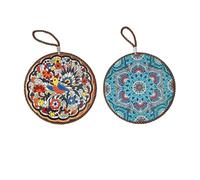 YYDPYZBD Tovagliette all'Americana Portapentole Decorative con Stand, Cuscinette Resistenti al Calore per Tazze di tè E Piatti-Cento Uccelli + Milk
