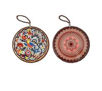 YYDPYZBD Tovagliette all'Americana Portapentole Decorative con Stand, Cuscinette Resistenti al Calore per Tazze di tè E Piatti-Cento Uccelli + Marrone in Primavera