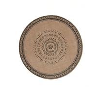 YYDPYZBD Tovagliette all'Americana Set di 4 Posti Tappetini Lavabili Rotondi da 38 Cm Tavolo Resistente al Calore per Pranzo-nero-38