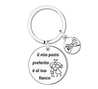 YYDS Portachiavi Coppia Regali di Coppia San Valentino -il mio posto preferito è al tuo fianco- Regalo di Compleanno Idee Regali Anniversario per Lui/per Lei