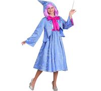 YYDSTYLE Costume da fata madrina, da donna, deluxe, con mantello con cappuccio, set di abito per Halloween, Cenerentola, cosplay, feste (blu, XXXL)