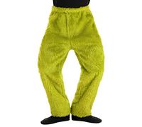 YYDSTYLE Verde Mostro Pantaloni Verde Peloso Pantaloni Verde con Pelliccia Pantaloni Lunghi Pantaloni Caldi Fuzzy Pigiama Sonno Pantaloni, Verde, M