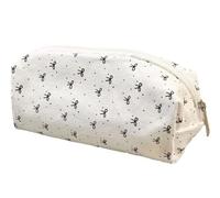 YYDSWTW Bow Pen Case Bag Cartiera Organizzatore Archi a modello bianco e nero con cerniera Compatto portatile scrivania di grande capacità spaziosa facile da trasportare portata mano