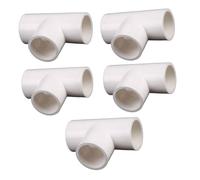 YYDSWTW Connettore di accoppiamento a Forma di T Tee per Tubo in PVC per l'approvvigionamento idrico e la Struttura del Supporto del Giardino Bianco 32mm
