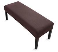 YYDSWTW Copri panca antipolvere, elasticizzato, elastico, antiscivolo, lavabile, per sala da pranzo, cucina, pianoforte, ottomano imbottito marrone 110-120cm
